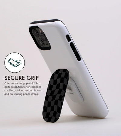 Black Check - Phone Grip