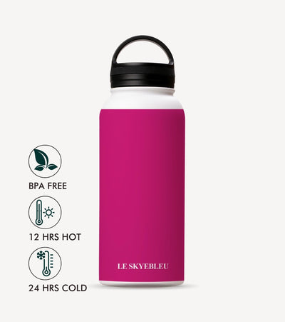 Deep Pink - Steel Water Bottle