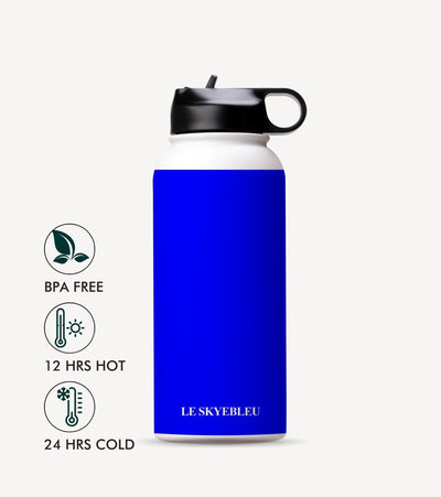 Electric Blue - Steel Water Bottle