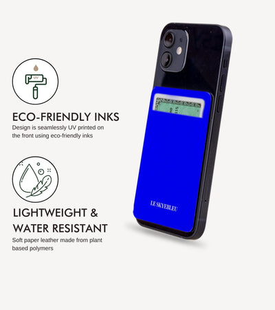 Electric Blue - Stick on Phone Wallet