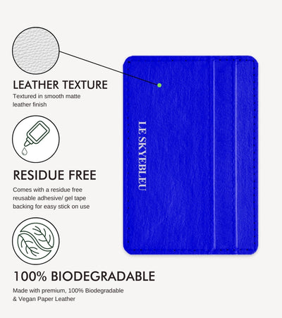 Electric Blue - Stick on Phone Wallet