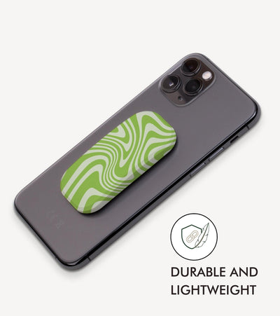 Groovy Green Swirl Phone Grip