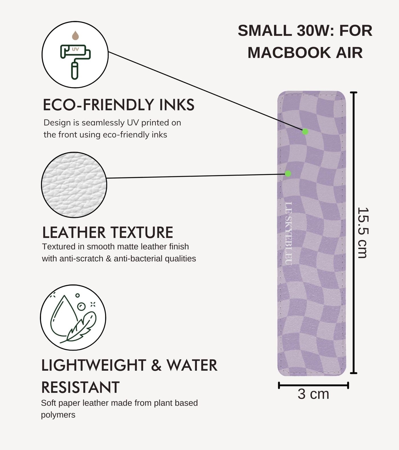 Lilac Waves - MacBook Adapter Skin
