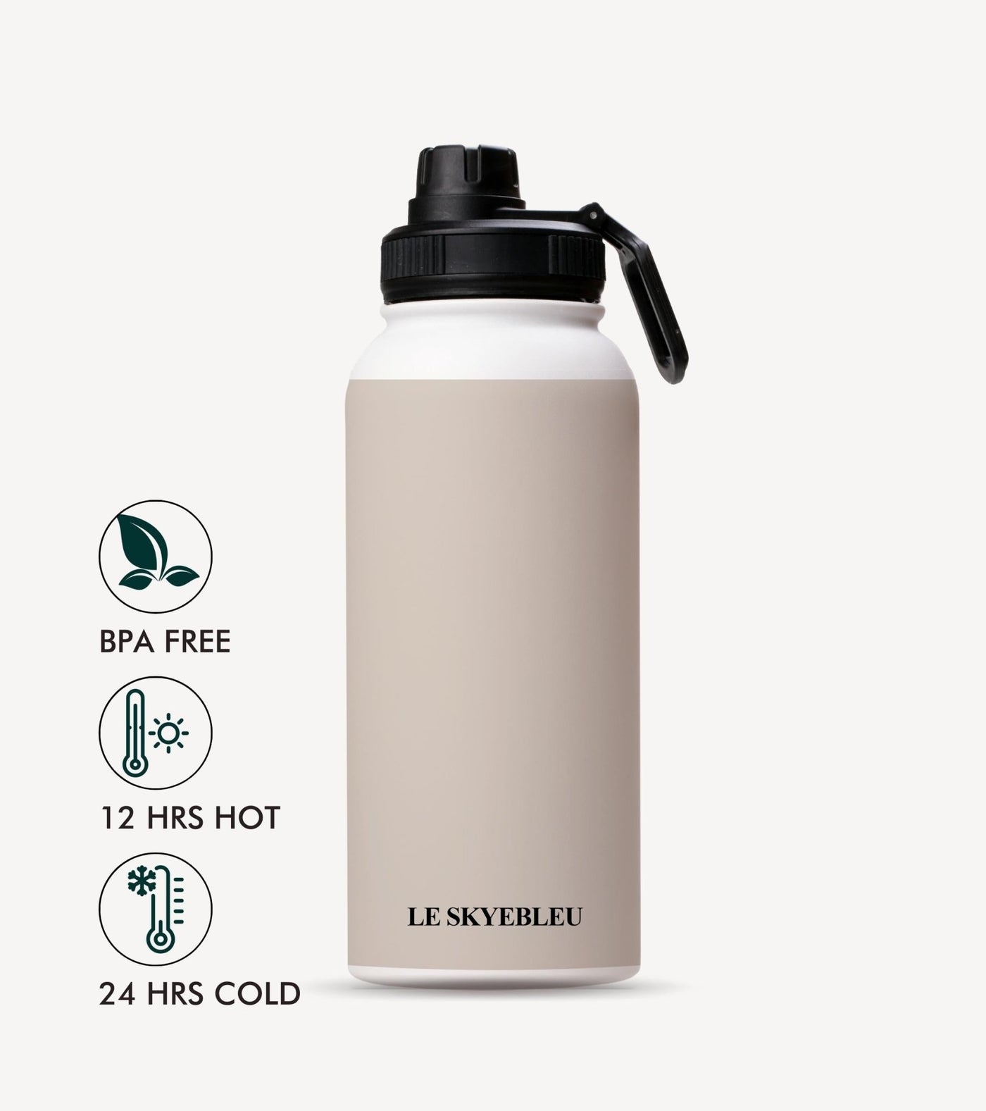 Pearl White - Steel Water Bottle